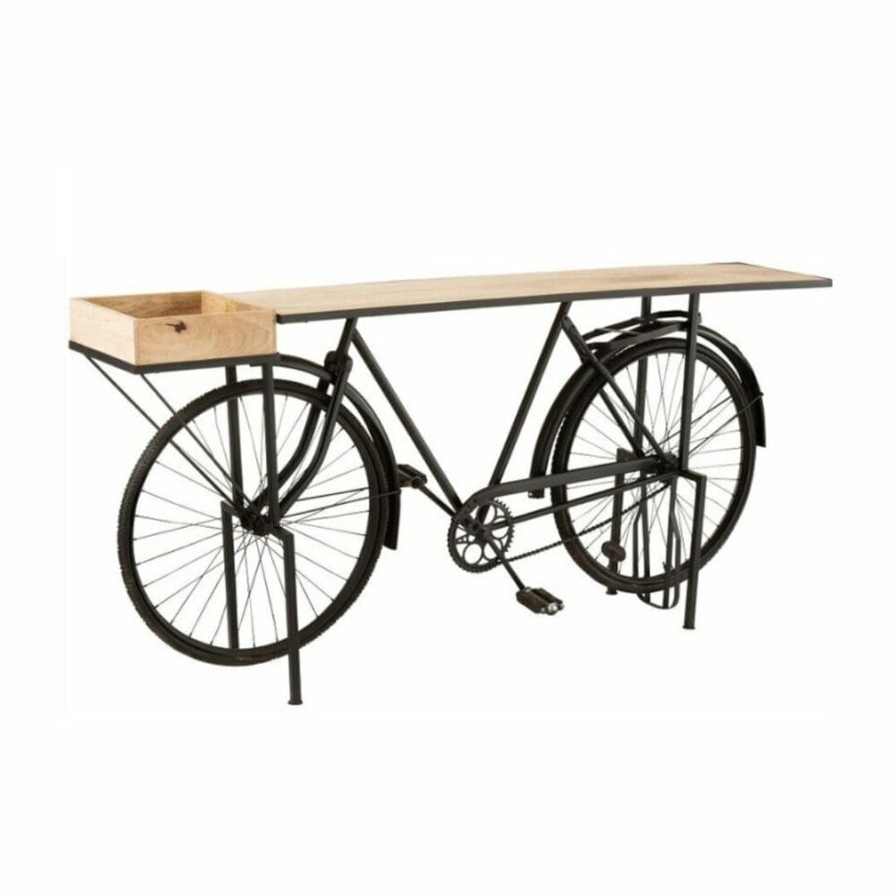 console vélo plateau bois manguier décoration rangement boutique plume magasin de déco rouen le petit quevilly normandie