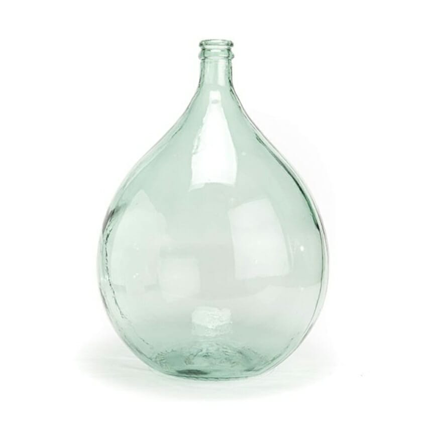 Bonbonne dame jeanne en verre recyclé transparent 34L – Decoclico