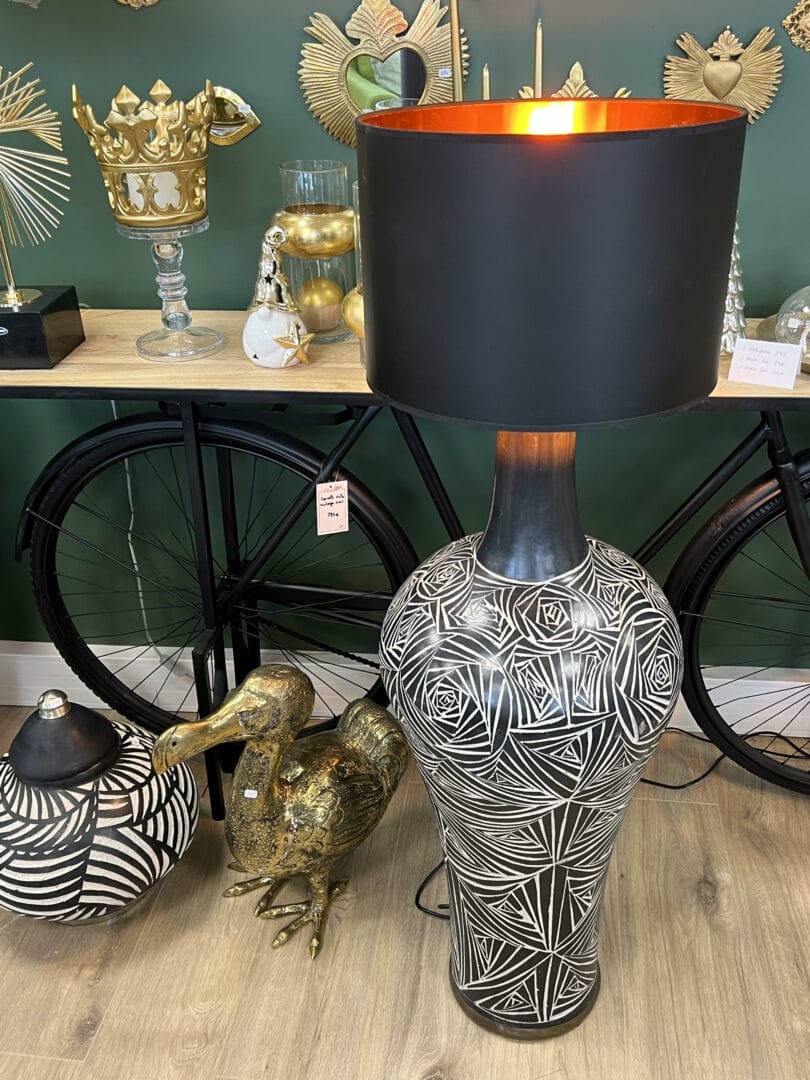 lampe jarre décoration artisanale luminaire boutique plume magasin de décoration petit quevilly Rouen lampe jarre