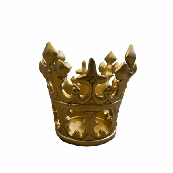 couronne décoratif en résine couleur or décoration boutique plume le petit quevilly Rouen