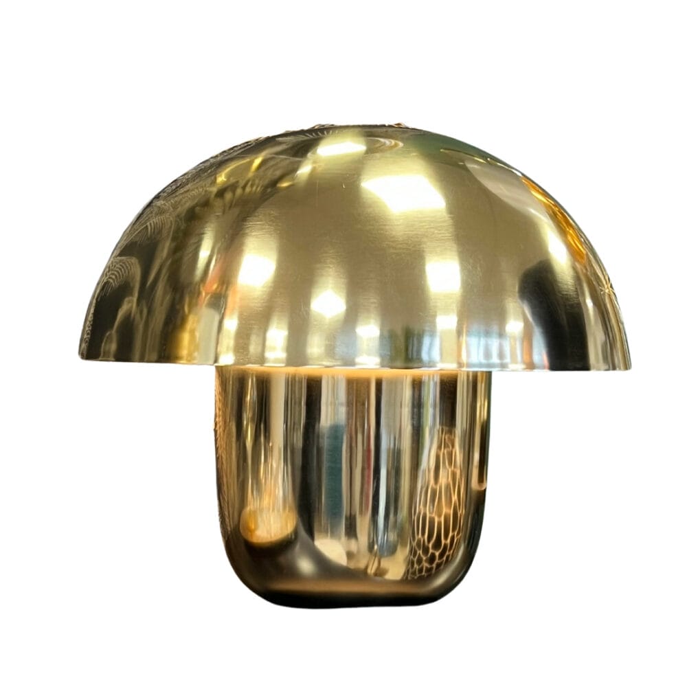 lampe champignon grand modèle doré décoration boutique plume magasin de décoration rouen le petit quevilly