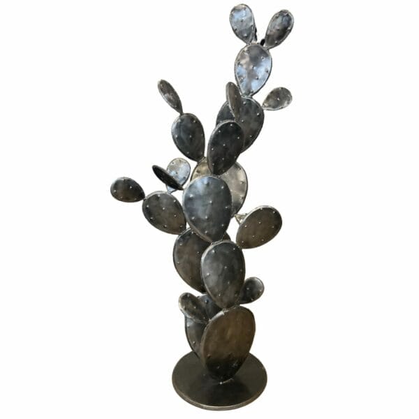 Sculpture double Cactus à plusieurs branches en métal artisanal décoration boutique plume magasin de déco Rouen le petit quevilly Normandie