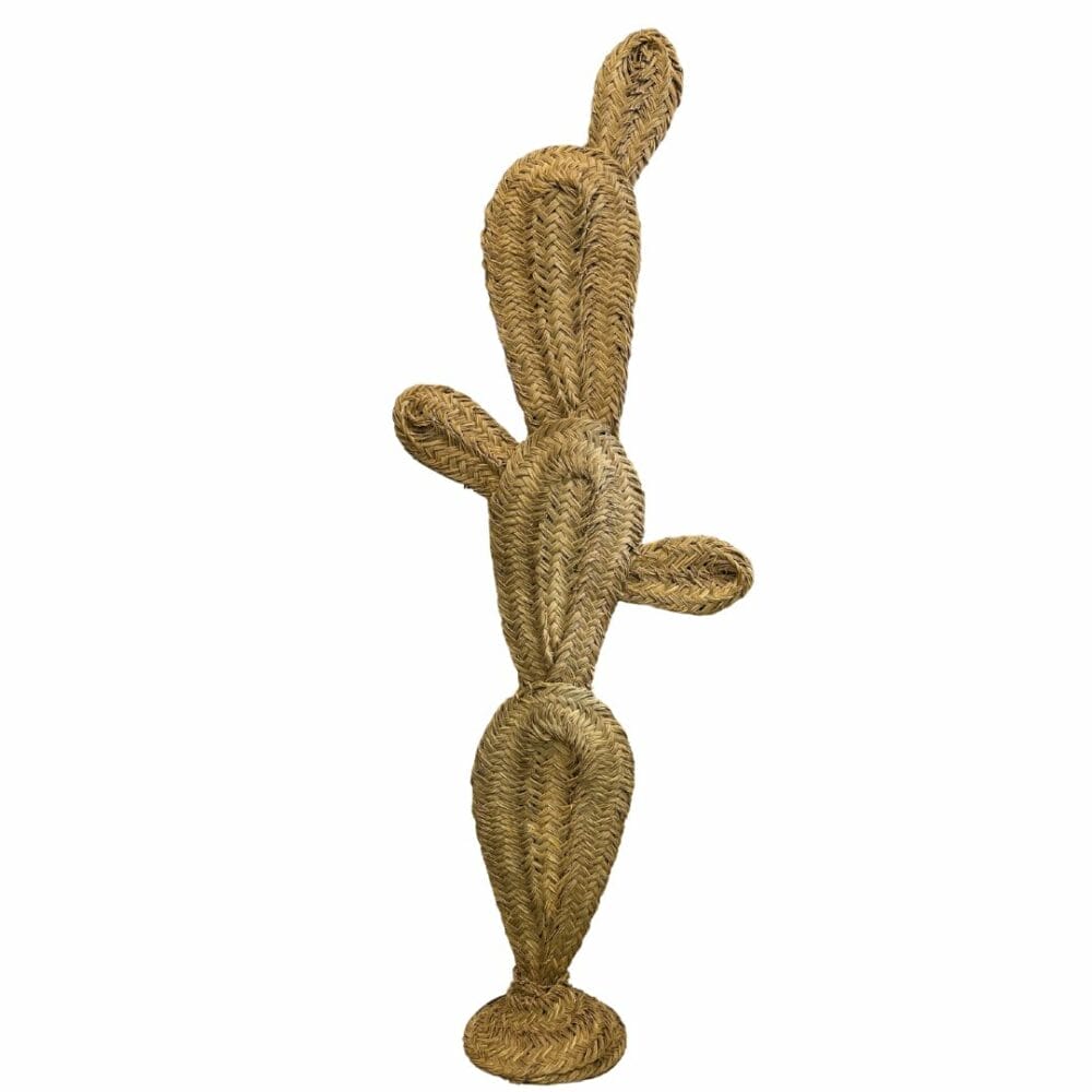 Cactus décoratif en fibres naturelles à plusieurs branches artisanal décoration boutique plume magasin de déco le petit quevilly rouen normandie