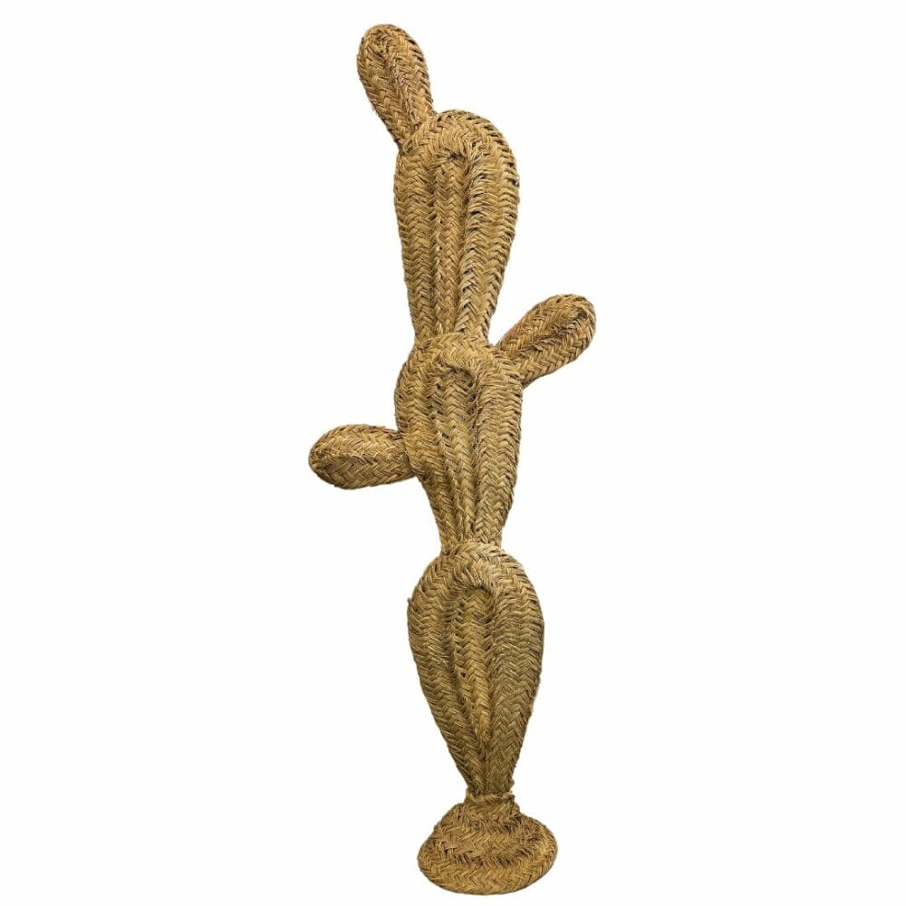 Cactus décoratif en fibres naturelles à plusieurs branches artisanal décoration boutique plume magasin de déco le petit quevilly rouen normandie