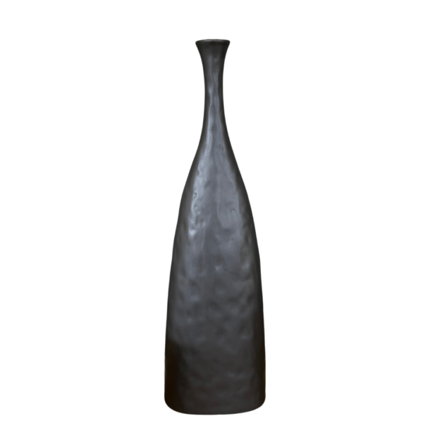 Vase Luna noir mat artisanal décoration boutique plume magasin de déco à Rouen le petit quevilly normandie