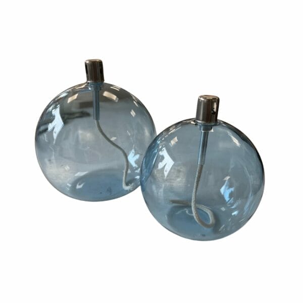lampe à huile ronde bleu clair 2 tailles décoration boutique Plume magasin de déco Rouen le Petit Quevilly Normandie