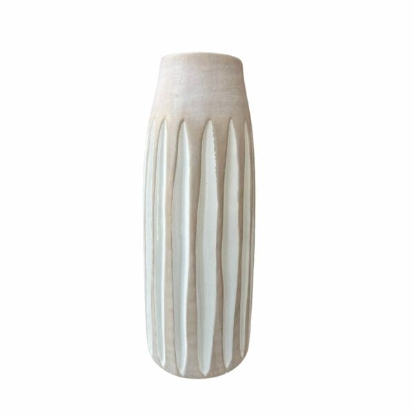 Vase maïa blanc écru décoration boutique plume magasin de déco Rouen le petit quevilly normandie