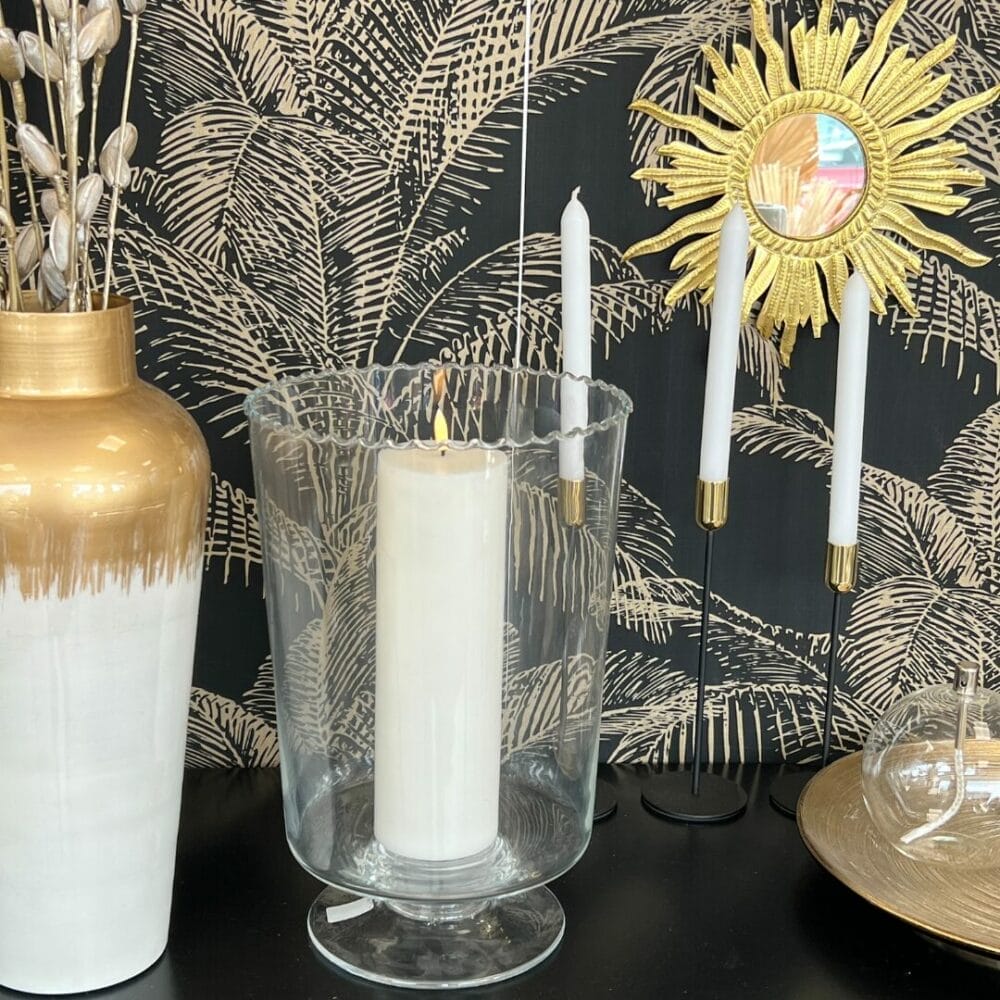 vase Romy transparent en dentelle décoration boutique plume magasin de déco rouen le petit quevilly normandie