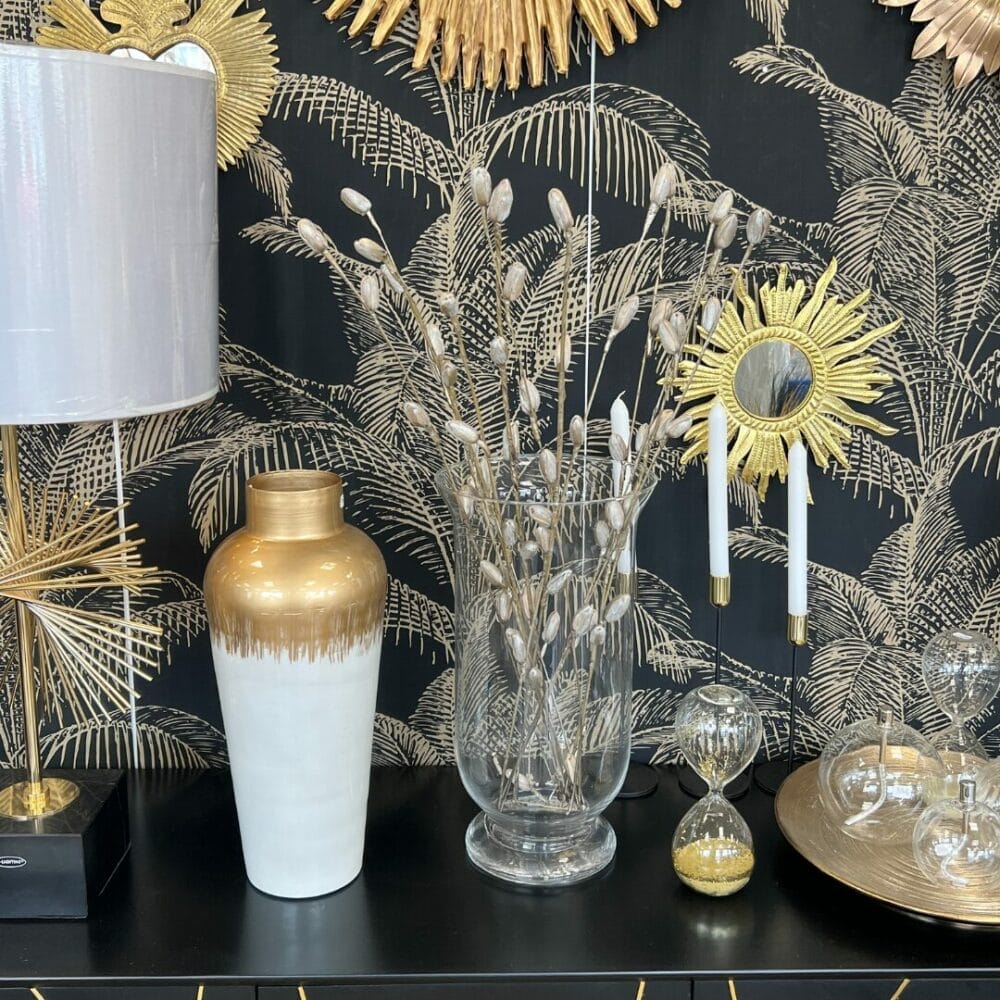 Vase Lisy en verre "évasé" transparent 22cm Hauteur décoration boutique plume magasin de déco rouen le petit quevilly normandie