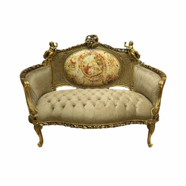 Canapé baroque meeuble décoration de la boutique plume magasin de déco aux docks76 à Rouen normandie