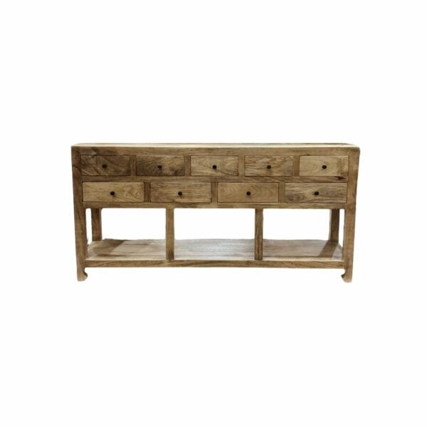 console en bois à 9 tiroirs meuble décoration de la boutique plume magasin de deco à rouen aux docks76 normandie