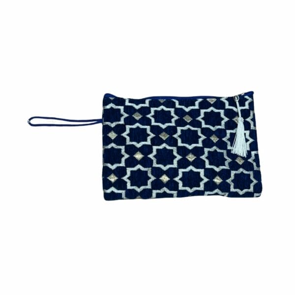 Pochette bleu marine et dorée boutique plume magasin de déco aux docks76 à Rouen Normandie