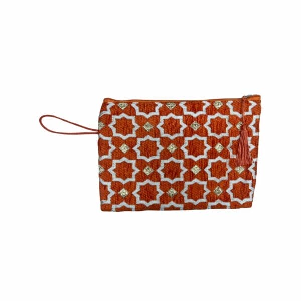 Pochette orange et dorée boutique plume magasin de déco aux docks76 à Rouen Normandie