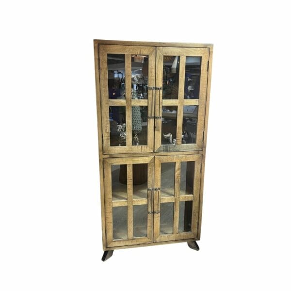 armoire vitrine en manguier 4 portes meuble décoration de la boutique plume magasin de dcéo aux docks76 à rouen normandie